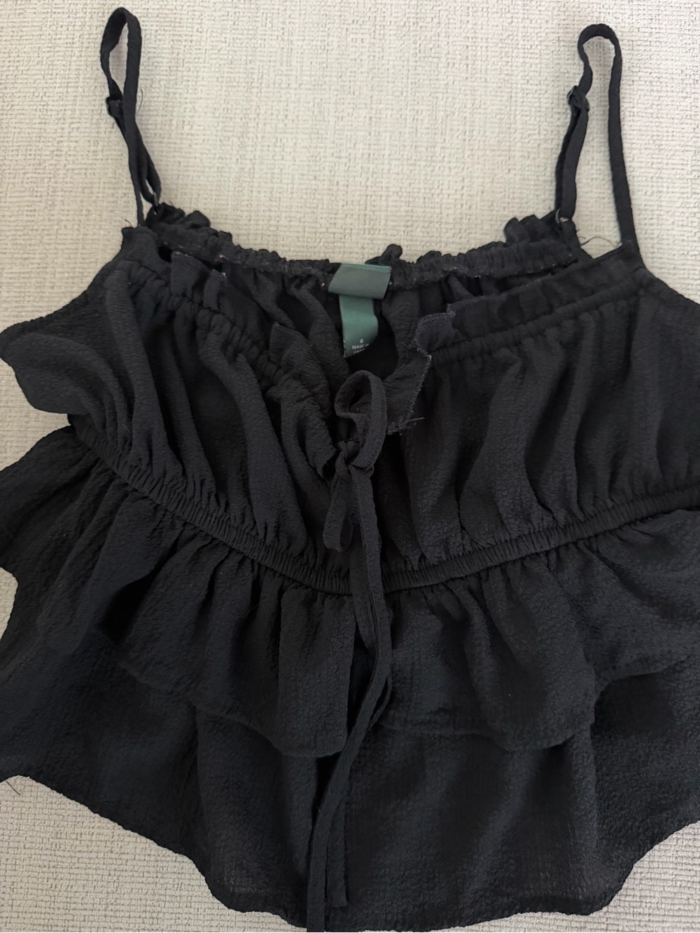 Target Black Ruffle Tiered Tank Top